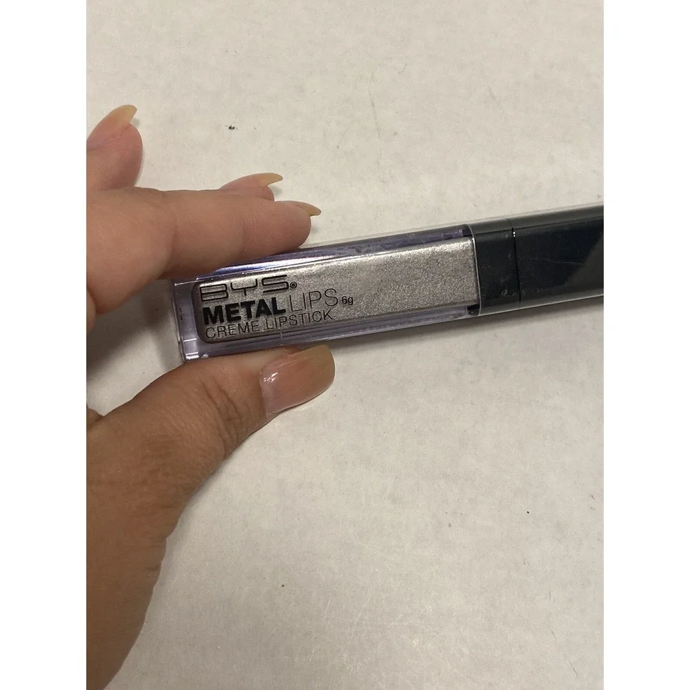 BYS METAL‎ LIPS cream lipstick PLATINUM silver 01